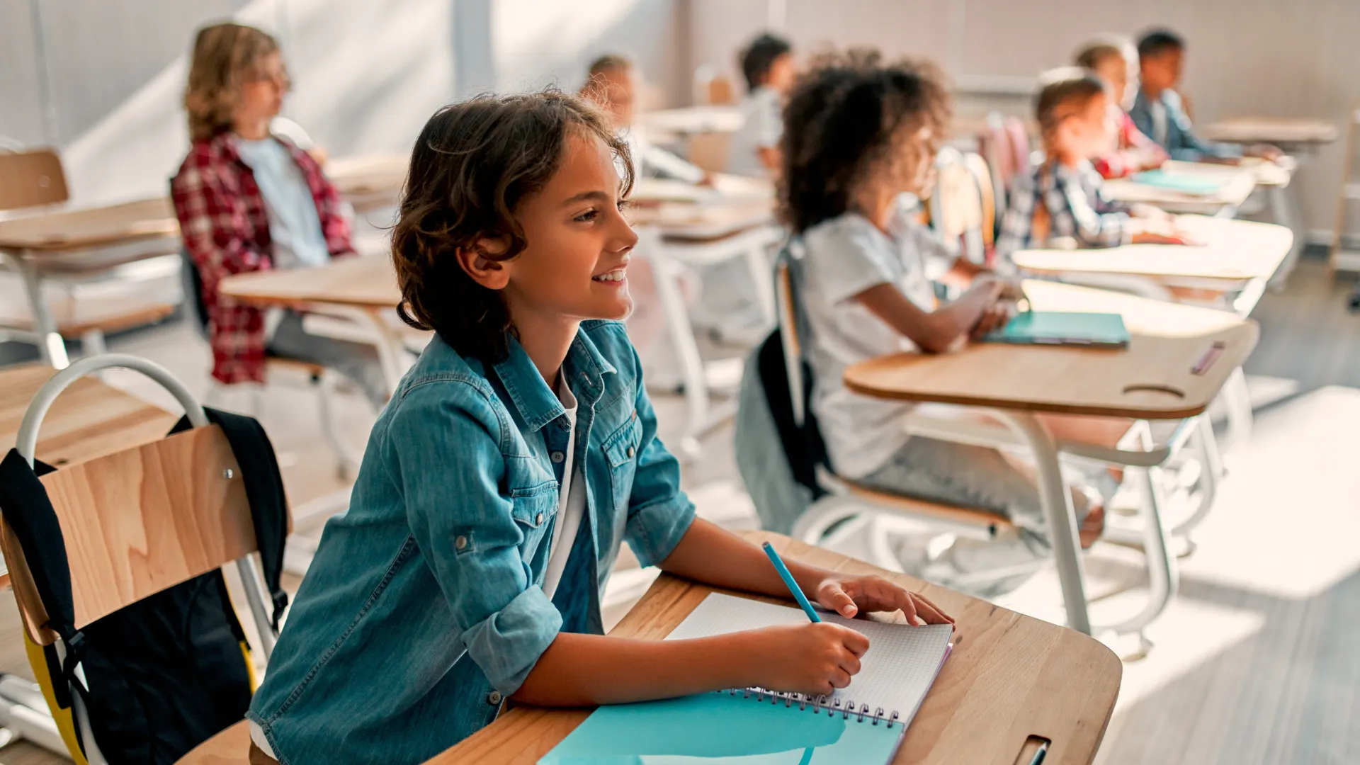 Children learning in classroom